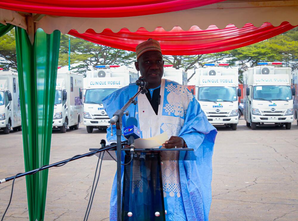Le Ministre Alamine Ousmane Mey lors de sa prise de parole. Photo: @UNFPACameroun/2025