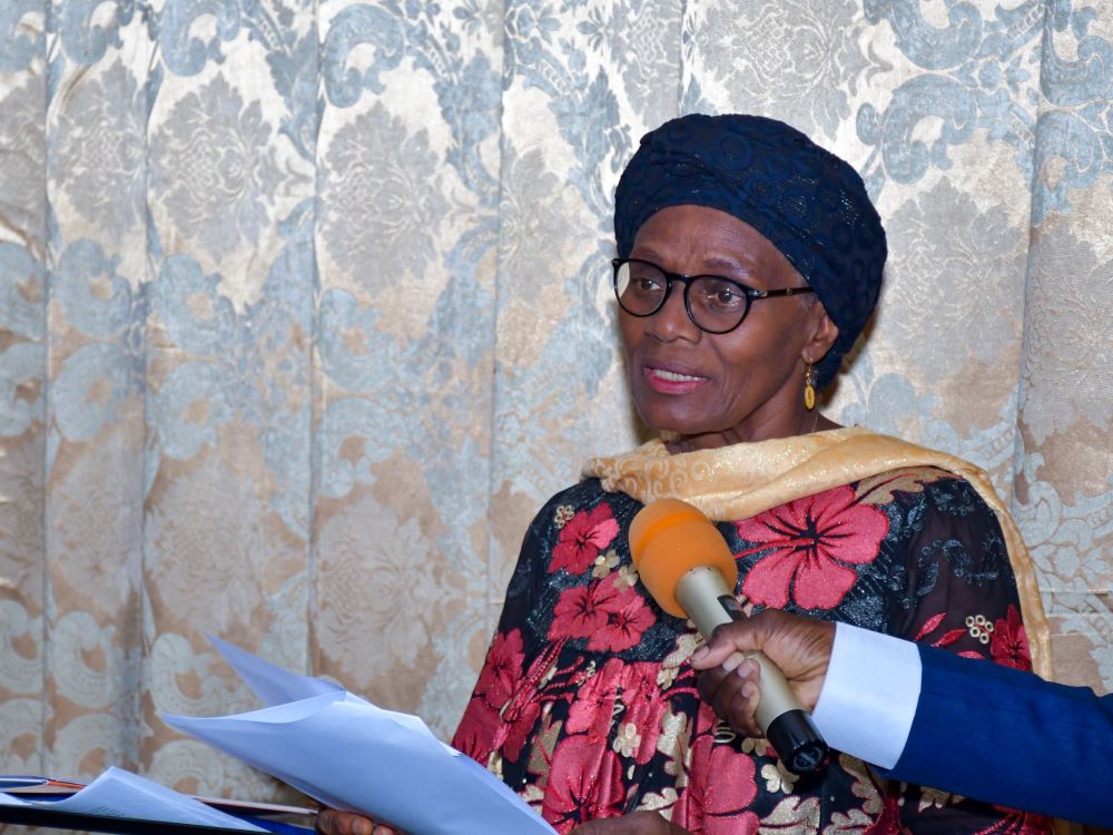 Madame la Ministre de la Promotion de la Femme et de la Famille, Pr Marie-Thérèse Abéna Ondoa a quant à elle souligné l'importance de l'éducation des filles comme levier d'émancipation et de développement. Photo: UNFPA Cameroun/Novembre 2024