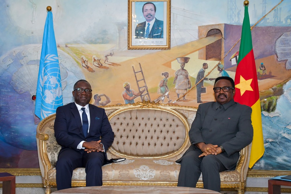 Dr. Sennen Hounton et S.E Felix Mbayu. Photo: UNFPA Cameroun/Novembre 2024