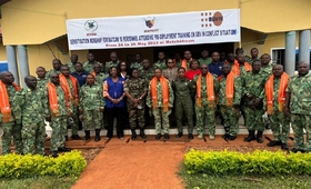 Les Forces de Défense et de Sécurité camerounaises engagées dans la prévention des violences sexuelles en situation de conflits.