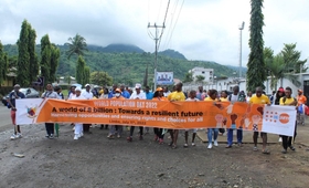 Marche sportives dans les artères de la ville de Limbé. Photo: UNFPA/Juillet 2022