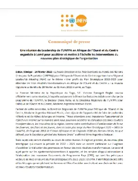 Communiqué de Presse_Réunion du leadership de UNFPA 2022